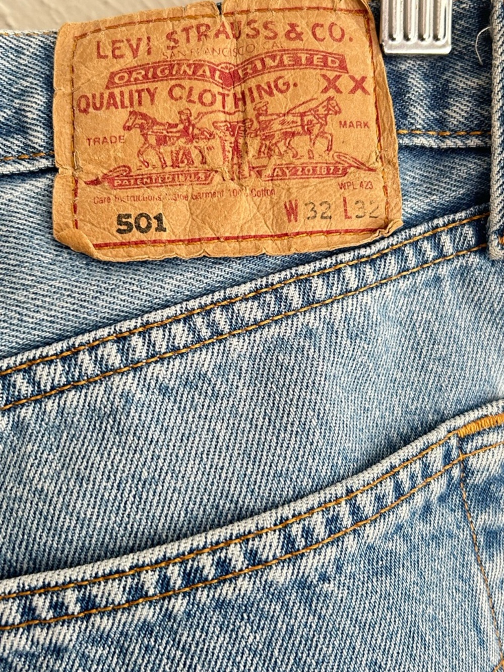 VINTAGE Levi's 501 Jeans sz 32 - Picture 8 of 10